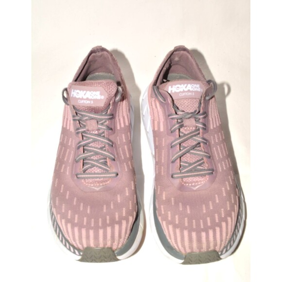 Hoka One One Clifton 5 Women’s Running Shoes Mauve Pink Sz 6.5 - Picture 2 of 9